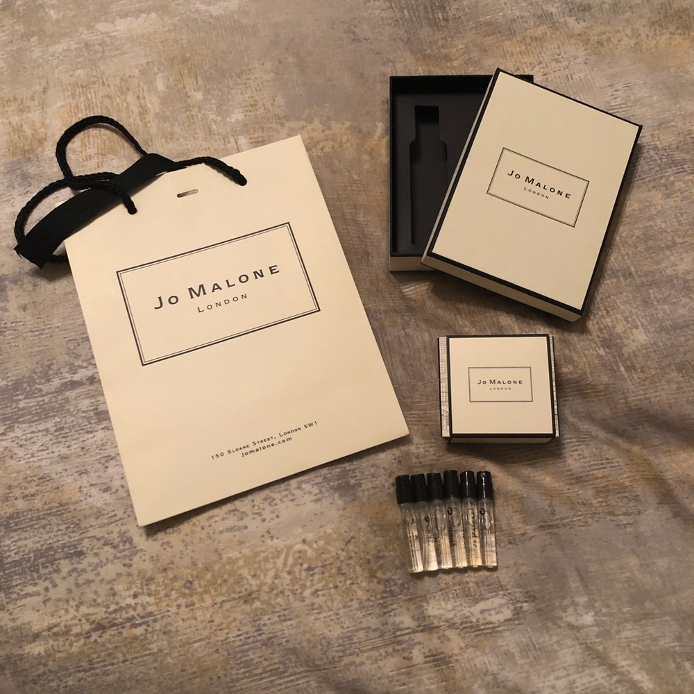 Jo Malone Samples, Bag and Boxes